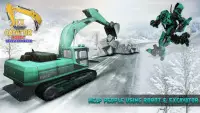 Pasir Excavator Crane Transformasi Robot Permainan Screen Shot 3