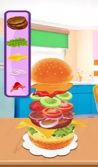 Sky Burger Maker Jogos de Culi Screen Shot 7