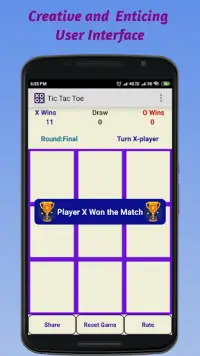 Tic Tac Toe - 2 Player XOXO Screen Shot 2