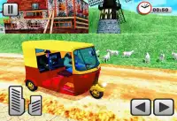 Tuk Tuk Auto Rickshaw - Đua xe trên đường đua Sim Screen Shot 2