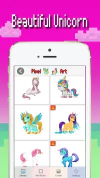 Unicorn color by number: Pixel art coloring 2019 Screen Shot 1