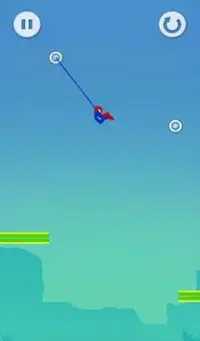 Super Hero Flip: Spider Stickman Hook Screen Shot 2