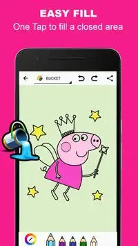 Easy Coloring Book Peppi Pig Screen Shot 0