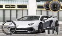 Driving Lamborghini Aventador City Racer Screen Shot 1