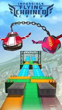 Impossible Flying Chained Car Games Screen Shot 3