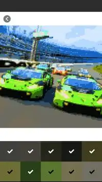 Race Car Pixel Art Coloring By Number Screen Shot 5