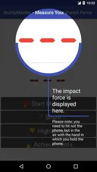 BumpMeter - Measure Your Punch Force Screen Shot 1