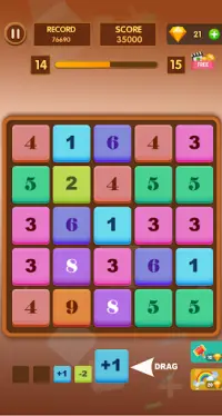 Number Game - Math-3 Game - Merge Block Raising Screen Shot 0
