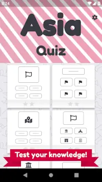 Asia and Middle East countries - flags quiz Screen Shot 0