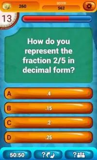 Math 1 Quiz Game Screen Shot 2