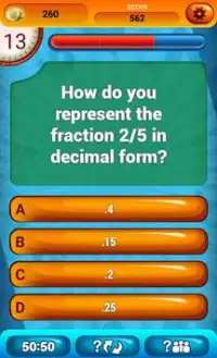 Matemáticas 1 Quiz Juego Screen Shot 2