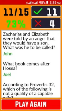Bible Quiz & Answers Screen Shot 1
