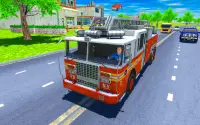 Flying Robot Fire Truck Game Screen Shot 3
