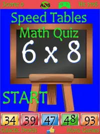 Speed Tables Math Quiz Screen Shot 9