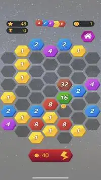 2048 hex Connect - 2048 hexagon Puzzle game Screen Shot 5