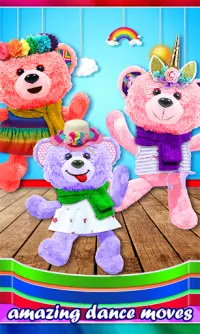Build A Dancing Teddy Bear! Furry Rainbow Dancer Screen Shot 6