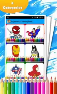 super heros coloring amazing of spider game Screen Shot 1