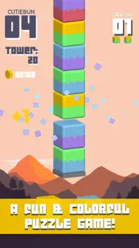 Towersplit: Stack & match colors to score! Screen Shot 0