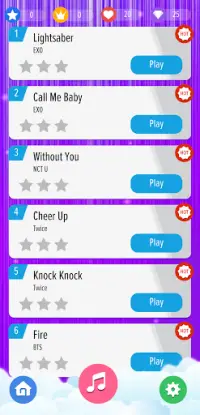 Kpop Piano Tiles - All Korean Songs Music Games Screen Shot 2