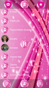 Dialer Theme Sparkling Pink Screen Shot 3