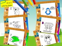 ABC alphabet flashcards coloring pages for kids Screen Shot 9