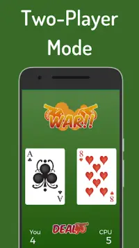 War Card Game Screen Shot 2