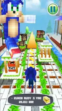 Sonic Block Run: 3D Adventure Game Screen Shot 3