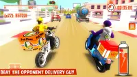 Pizza Delivery Bike Rider - 3D Racing Screen Shot 0