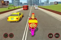 Moto Bike Pizza Lieferung - Mädchen Essen Spiel Screen Shot 18