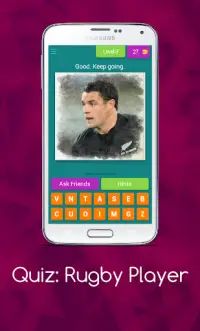 Rugby Players Picture Quiz Game Screen Shot 3