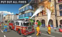 pompiere camion simulatore: salvare Giochi Screen Shot 2
