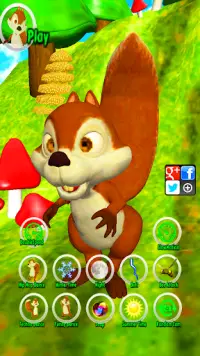 Slice It & Talk: Squirrel Fun Screen Shot 0