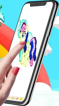 unicornio - color por número juego de arte pixel Screen Shot 1