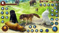 Virtual Wild Wolf Family Sim Screen Shot 1