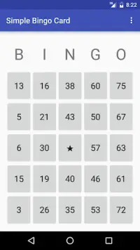 Simple Bingo Card Screen Shot 0