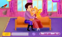 Princesa beso romántico en el castillo Screen Shot 2