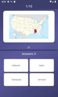 Quiz Estados Unidos en Español Screen Shot 2