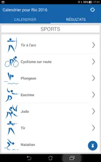 Calendrier pour Rio 2016 Screen Shot 6