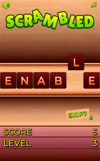 Scramble Words Game Kids offline Screen Shot 2