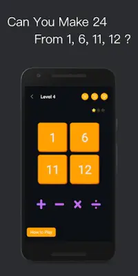 Make 24 - Fun Math Game |24 solver |4 Number Game Screen Shot 0