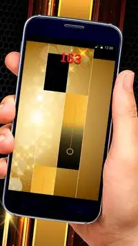 Golden Piano Tiles Screen Shot 1