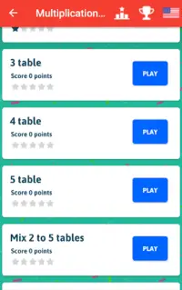 Multiplication Tables - Free Math Game Screen Shot 2