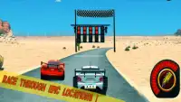 Super McQueen Held Auto - Lightning Racing Screen Shot 1