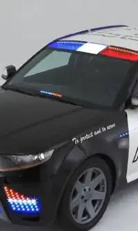 警察と車無料ゲームジグソーパズル Screen Shot 1