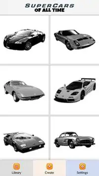 Supercars of All Time Color by Number - Pixel Art Screen Shot 0