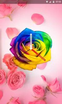 Rose Clock Live wallpaper Screen Shot 4