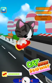 Cat Rush Subway Pet Run sans fin d'aventure Dash Screen Shot 1