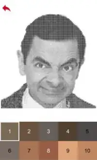 Mr. Bean Color by Number - Pixel Art Game Screen Shot 2