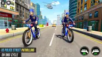 Police BMX Bicycle Street Gangster Shooting Game Screen Shot 3