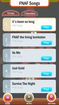 🐻 FNAF Piano Songs 👻 Piano Tiles Game Screen Shot 1